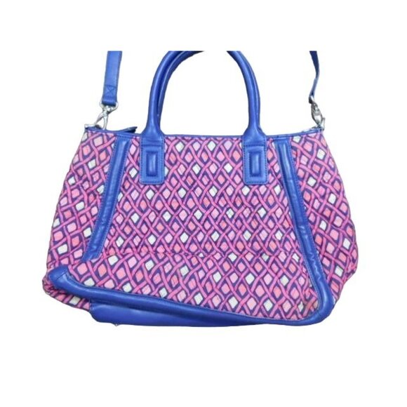 Vera Bradley Convertible Detachable Crossbody Purple Pink Handbag Purse - Picture 3 of 5